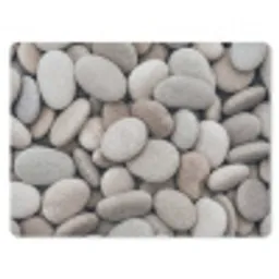 Kiezels - Stenen - Grijs muismat rubber klein -3d