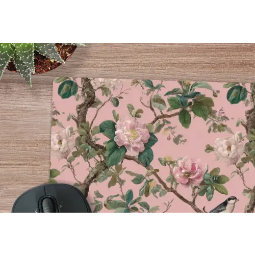Pioenrozen - Botanisch - Vogel muismat rubber klein 262 -closeup