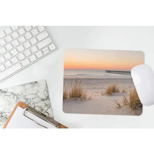 Pier - Zonsondergang - Strand muismat rubber klein -witbureau
