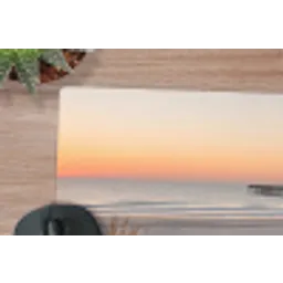 Pier - Zonsondergang - Strand muismat rubber klein -closeup