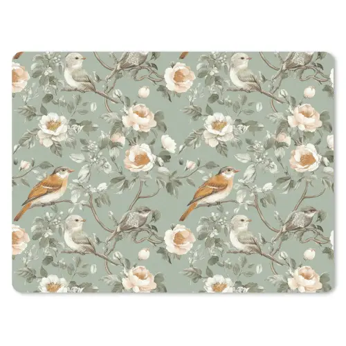 Roze - Vogels - Kleurrijk muismat rubber klein 262 -3d