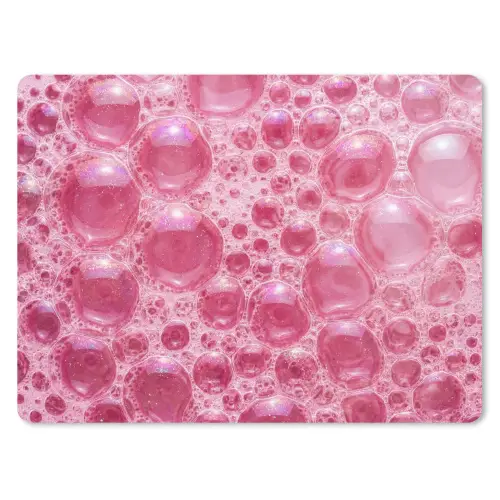 Roze - Schuim - Bubbels muismat rubber klein -3d