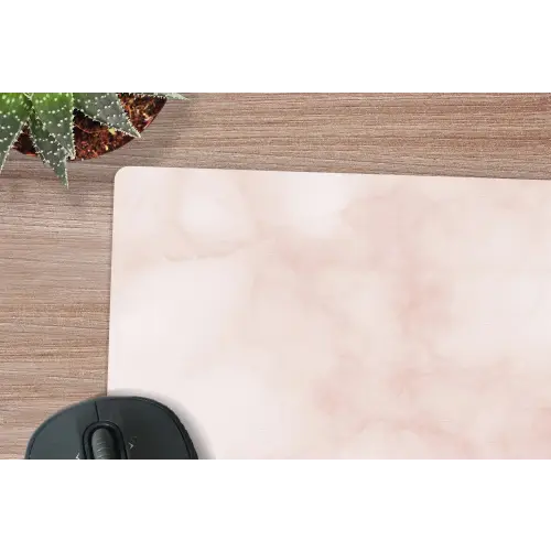 Roze - Marmer - Crème muismat rubber klein 262 -closeup