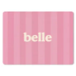 Roze - Gestreept - Belle muismat rubber klein -3d