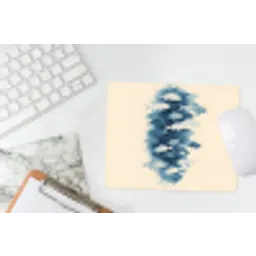 Vissen - Minimalistisch - Blauw muismat rubber klein -witbureau