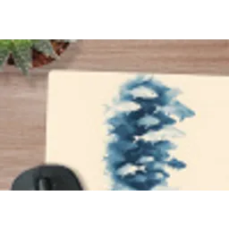 Vissen - Minimalistisch - Blauw muismat rubber klein -closeup