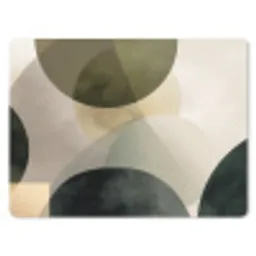 Vlakken - Abstract - Beige - Cirkels muismat rubber klein -3d