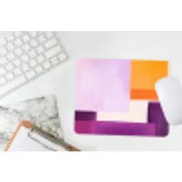 Vlakken - Abstract - Rechthoekig - Oranje muismat rubber klein -witbureau