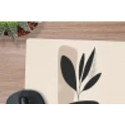 Plant - Beige - Japandi muismat rubber klein -closeup