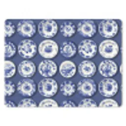 Borden - Floraal - Blauw muismat rubber klein 262 -3d