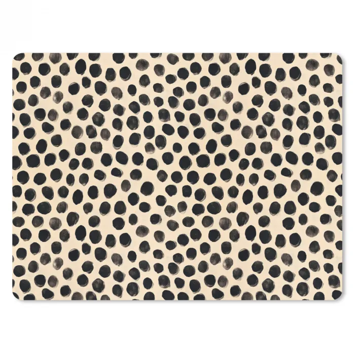 Stippen - Patroon - Zwart muismat rubber klein 262 -3d