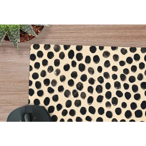 Stippen - Patroon - Zwart muismat rubber klein 262 -closeup