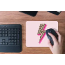 Stippen - Roze - Bliksem muismat rubber klein -toetsenbord