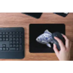Porselein - Goudvis - Delfts - Blauw muismat rubber klein -toetsenbord