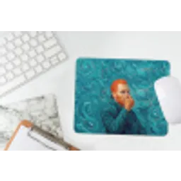 Portret - Klassiek - Blauw muismat rubber klein -witbureau