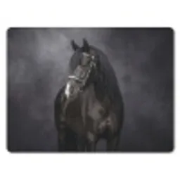 Portret - Paard - Zwart muismat rubber klein -3d