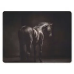 Krachtig - Paard - Donker muismat rubber klein -3d