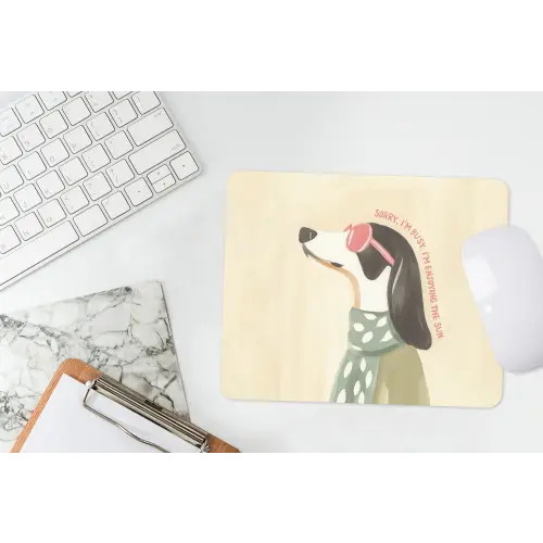 Quote - Hond - Zonnebril muismat rubber klein -witbureau