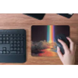 Regenboog - Verticaal - Sterrenhemel - Wolken muismat rubber klein -toetsenbord