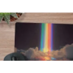 Regenboog - Verticaal - Sterrenhemel - Wolken muismat rubber klein -closeup
