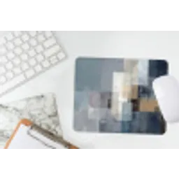 Rechthoeken - Abstract - Blauw muismat rubber klein -witbureau