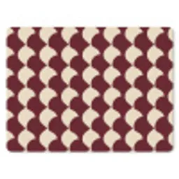 Rood - Tegelpatroon - Crème muismat rubber klein 262 -3d