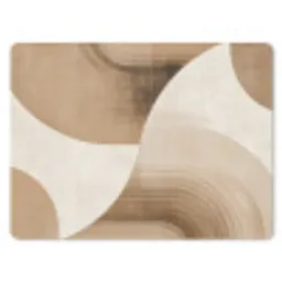 Retro - Geometrische lagen - Aardetinten muismat rubber klein -3d