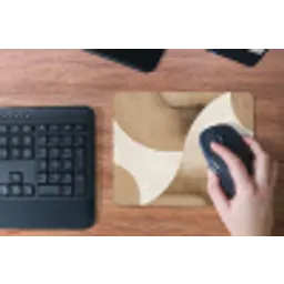 Retro - Geometrische lagen - Aardetinten muismat rubber klein -toetsenbord