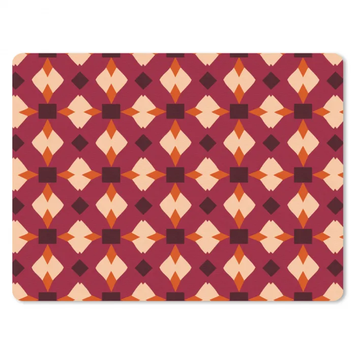 Retro - Patroon - Kleurrijk muismat rubber klein 262 -3d