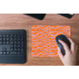 Retro - Golvend - Oranje muismat rubber klein 262 -toetsenbord