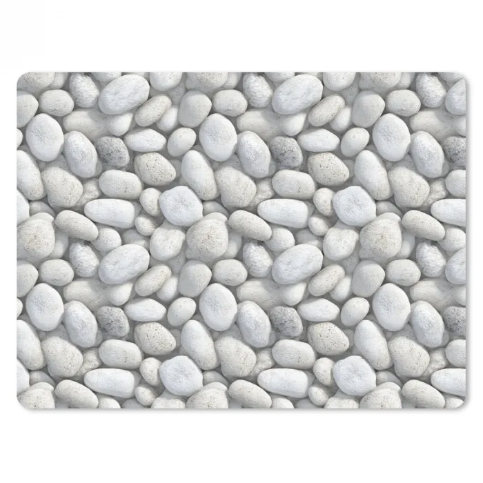 Steentjes - Grijs - Ovaal muismat rubber klein 262 -3d