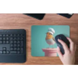 Roodborstje - Vogel - Koksmuts - Sokkel muismat rubber klein -toetsenbord