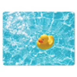 Badeend - Dobberen - Blauw muismat rubber klein -3d