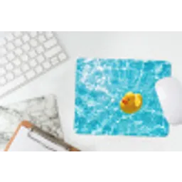 Badeend - Dobberen - Blauw muismat rubber klein -witbureau
