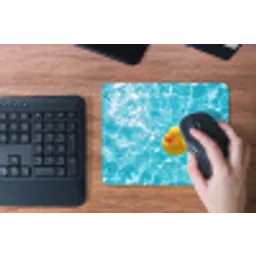 Badeend - Dobberen - Blauw muismat rubber klein -toetsenbord