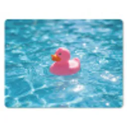 Badeend - Dobberend - Roze muismat rubber klein -3d