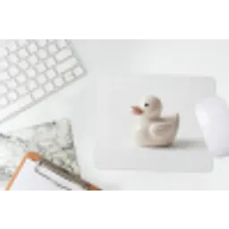 Badeend - Minimalistisch - Wit muismat rubber klein -witbureau