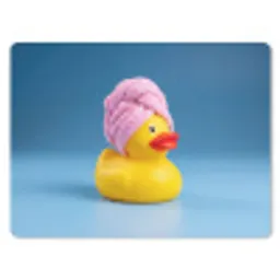 Badeend - Handdoek - Blauw muismat rubber klein -3d