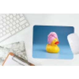 Badeend - Handdoek - Blauw muismat rubber klein -witbureau