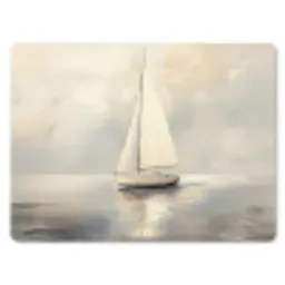 Zeilschip - Zee - Bewolkt muismat rubber klein -3d
