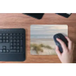 Zandstrand - Bewolkt - Duinen muismat rubber klein -toetsenbord