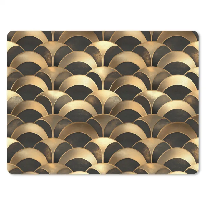 Schubben - Structuur - Goud muismat rubber klein 262 -3d