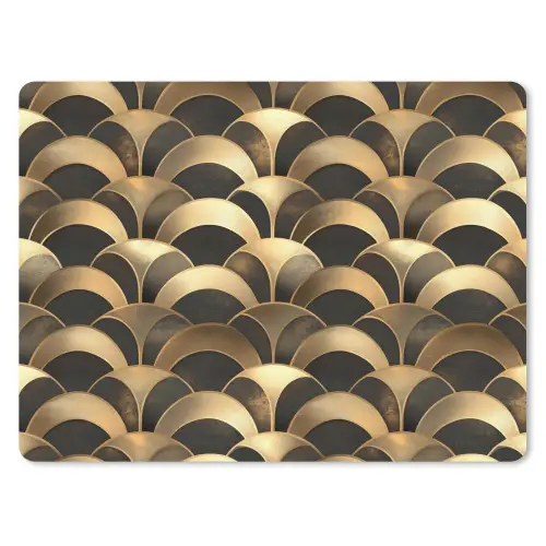 Schubben - Structuur - Goud muismat rubber klein 262 -3d