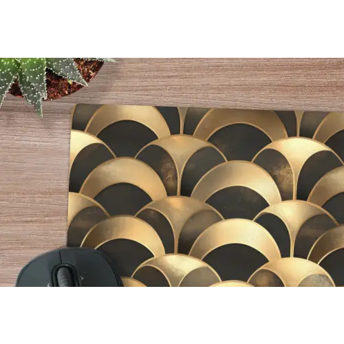 Schubben - Structuur - Goud muismat rubber klein 262 -closeup