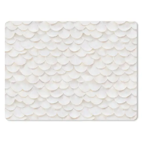 Schubben - Wit - Elegant muismat rubber klein 262 -3d