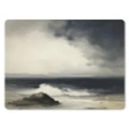 Zee - Rotsen - Storm muismat rubber klein -3d