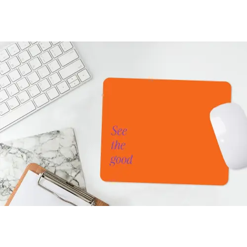 See te good - Paars - Oranje muismat rubber klein -witbureau