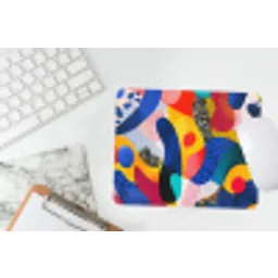 Vormen - Abstract - Stippels - Blauw muismat rubber klein -witbureau