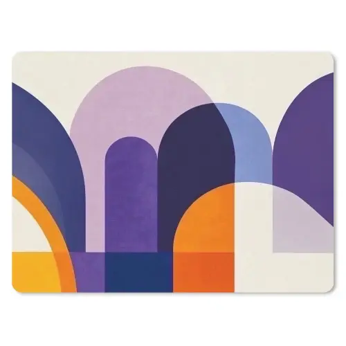 Vormen - Abstract - Grafisch - Oranje muismat rubber klein -3d