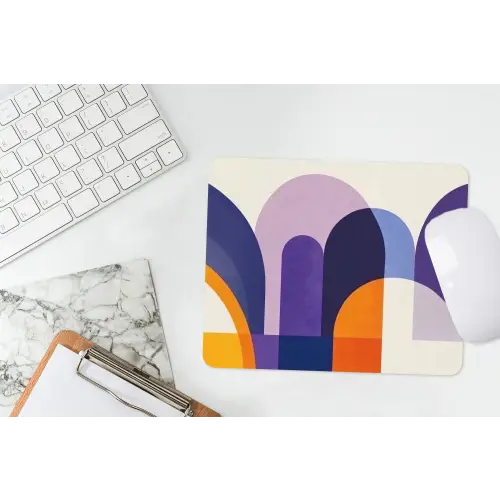 Vormen - Abstract - Grafisch - Oranje muismat rubber klein -witbureau